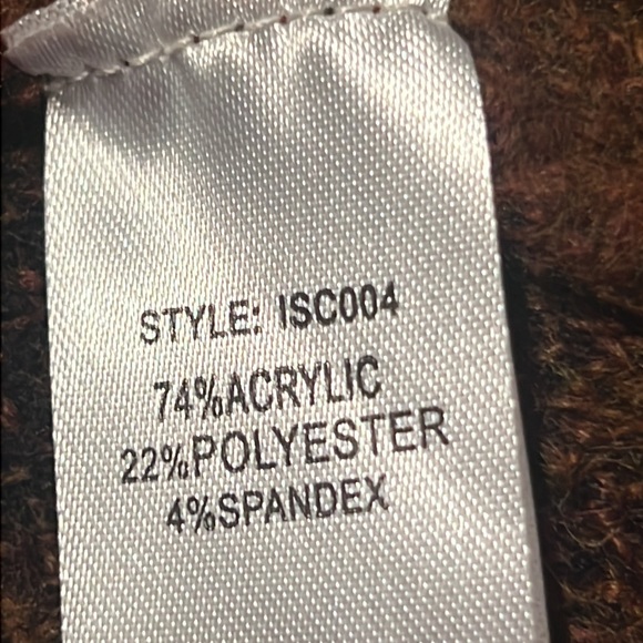 Animal Print Sweater/Coat in Brown and Black.   Very Cute! - Picture 5 of 5